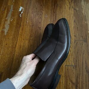 Cole Haan Mens Size 10.5 Leather brown Loafer Slip On Dress Shoe Office Work